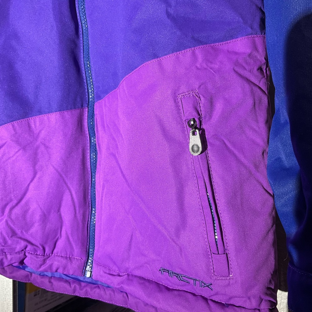 Arctix Girls Frost Insulated Winter Jacket, Blue Night Navy, Large - Picture 4 of 11
